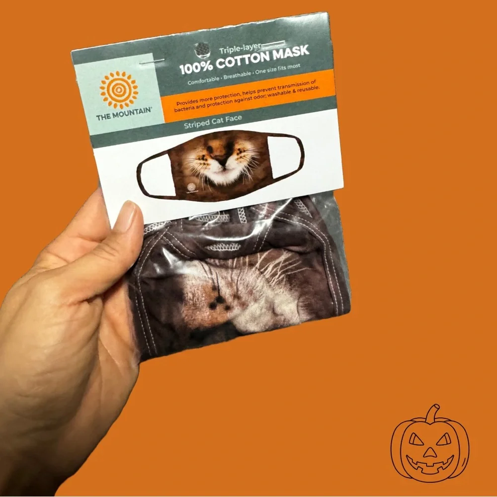 The Mountain 100% Cotton Striped Cat Mask Halloween Party